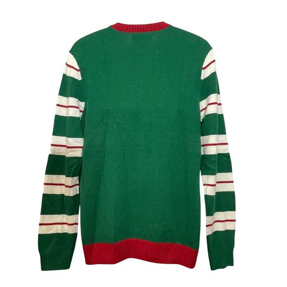 Ugly Christmas Sweater Sad Pug Cookies For Santa Lite Up Holiday Sweater Size L - Picture 2 of 4